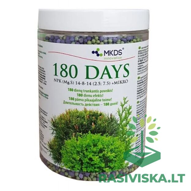 180 DAYS ILGO POVEIKIO TRĄŠOS SPYGLIUOČIAMS IR VISŽALIAMS, 1 KG