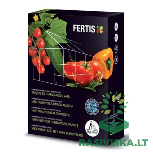 FERTIS kompleksinės trąšos šiltnamio augalams, be chloro ir nitratų, 1 kg