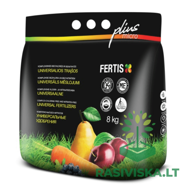 FERTIS plius micro kompleksinės bechlorės ir benitratės universalios trąšos, 8 kg