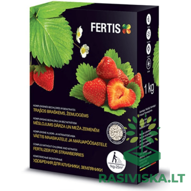 FERTIS kompleksinės trąšos braškėms ir žemuogėms, be chloro ir nitratų, 1 kg