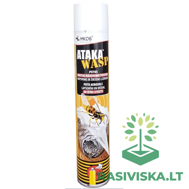 ATAKA WASP PUTOS VAPSVOMS IR ŠIRŠĖMS, 750 ML