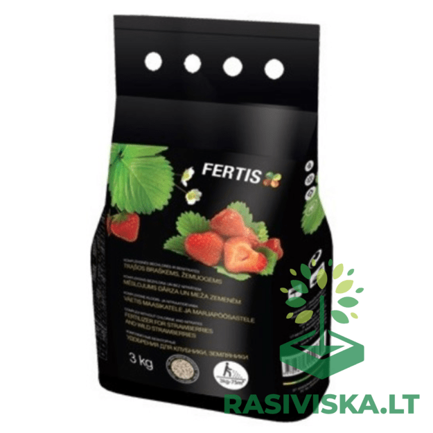 FERTIS kompleksinės trąšos braškėms ir žemuogėms, be chloro ir nitratų, 3 kg