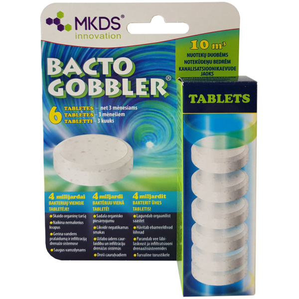 170 BACTO GOBBLER, biologinės tabletės nuotekoms