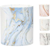 KERAMINIS GĖLIŲ VAZONAS 20 x 20 x 23 CM RAŠTO MIŠINYS