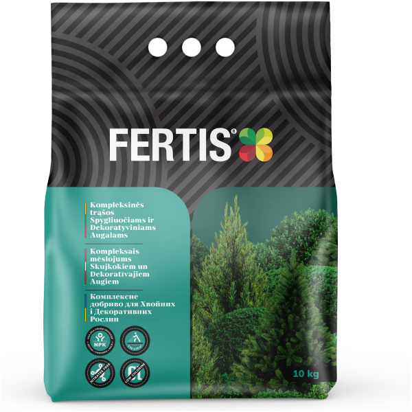Exclusive Mockups for Branding and Packaging Design Kompleksinės trąšos Spygliuočiams ir dekoratyviniams augalams FERTIS, 10kg