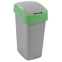Curver® FLIP BIN 9 lit., sidabro pilka/žalia, atliekoms