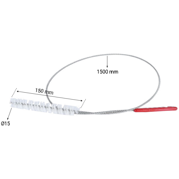 Šepetys pieno vamzdžiams 1500mm/15mm