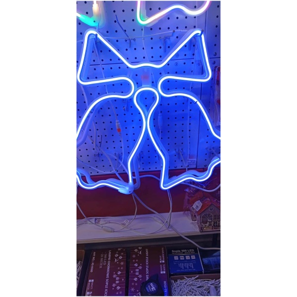 Kalėdinė LED dekoracija Varpeliai 60cm (mėlyna) 