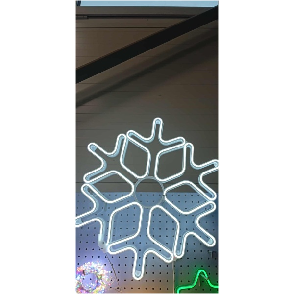 a15bf698-5ac1-45db-80f8-9240411e1c62 Kalėdinė LED dekoracija Snaigė 60cm (balta)
