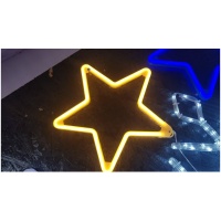 kaledine-led-dekoracija-zvaigzde-neon-30cm-1 Kalėdinė LED dekoracija Žvaigždė 30cm (Geltona)