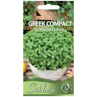 baziliks Zaļš Kompakts Aromatiskie bazilika 'Greek Compact'