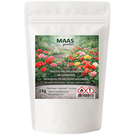 Kompleksinės trąšos pelargonijoms ir begonijoms 1 kg be chloro