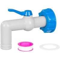 2561930 Vožtuvas, sodo, 1"- 90°, 32 mm, su IBC bako reduktoriumi, PVC