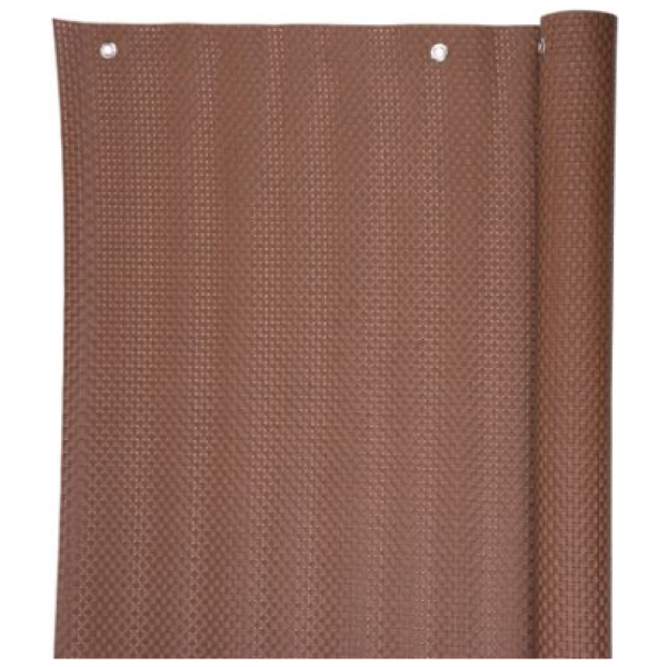 Poliratano 0,9x3 m, UV, 800 g/m2, rudas, balkonui, šešėliavimas, su tinkleliu