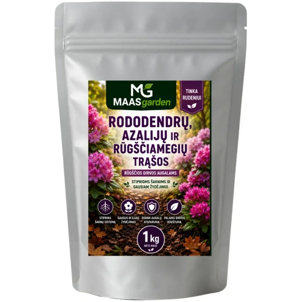 Kompleksinės rudeninės trąšos rododendrams, azalijoms ir rūgščiamėgiams augalams