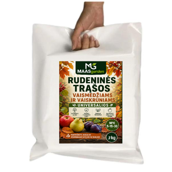 vaiskrumiai Kompleksinės rudeninės trąšos MAASgarden „Vaiskrūmiams ir vaismedžiams“