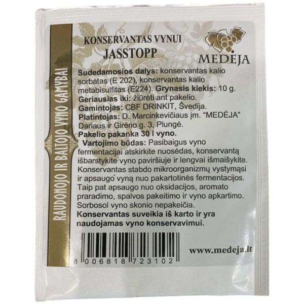Medėja Konservantas JASSTOPP