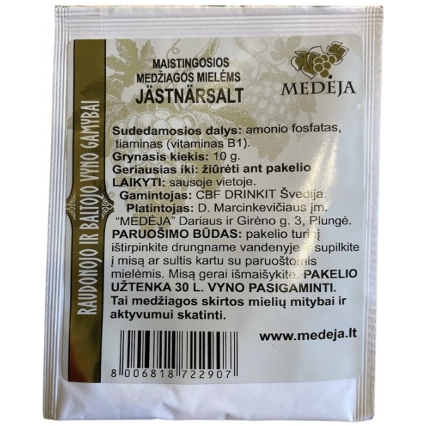 Medėja Maistingosios medžiagos Jäsnärsalt B 10g.