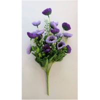 Dirbtinė gėlė puokštelė "AGUONA" violetinė