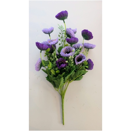 9e05482a-cec0-4085-aeb5-c9b0066ed13f Dirbtinė gėlė puokštelė "AGUONA" violetinė