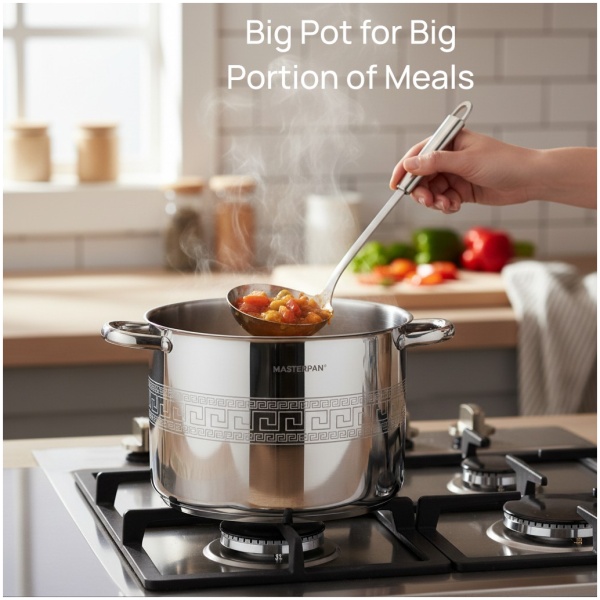 MP-5149.13 MASTERPAN nerūdijančio plieno puodas 19,3L , 32cm. MP-5149
