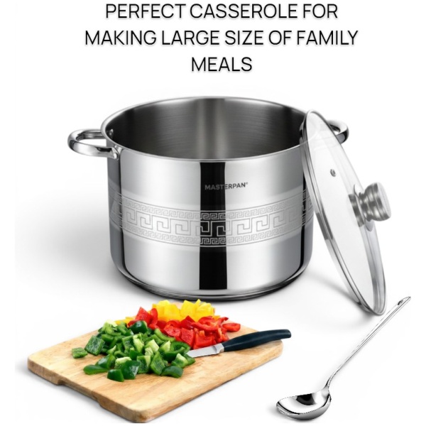MASTERPAN nerūdijančio plieno puodas 22,7L , 34cm. MP-5150